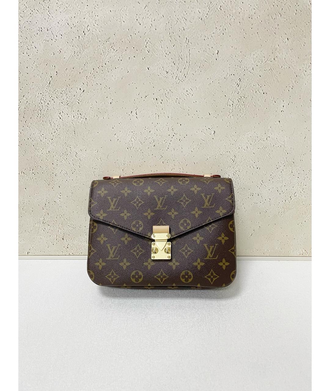 LOUIS VUITTON Коричневая сумка через плечо из искусственной кожи, фото 2