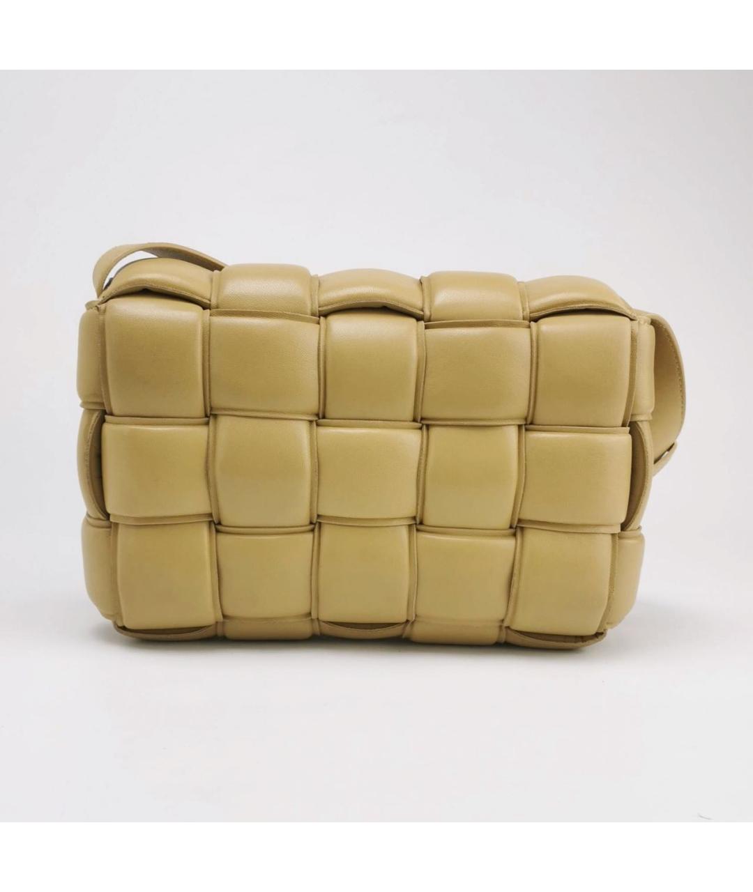 BOTTEGA VENETA Желтая кожаная сумка через плечо, фото 2