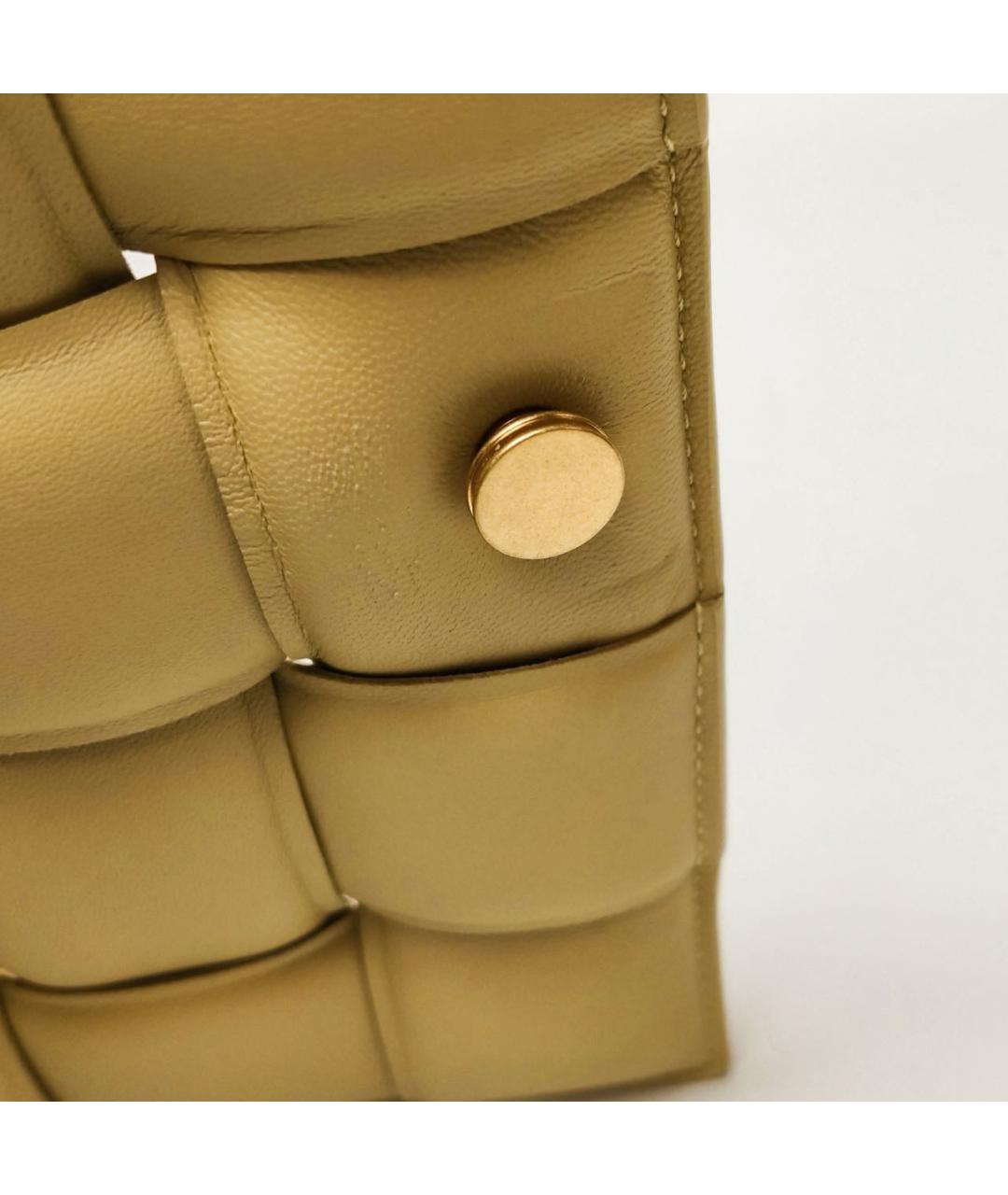 BOTTEGA VENETA Желтая кожаная сумка через плечо, фото 5
