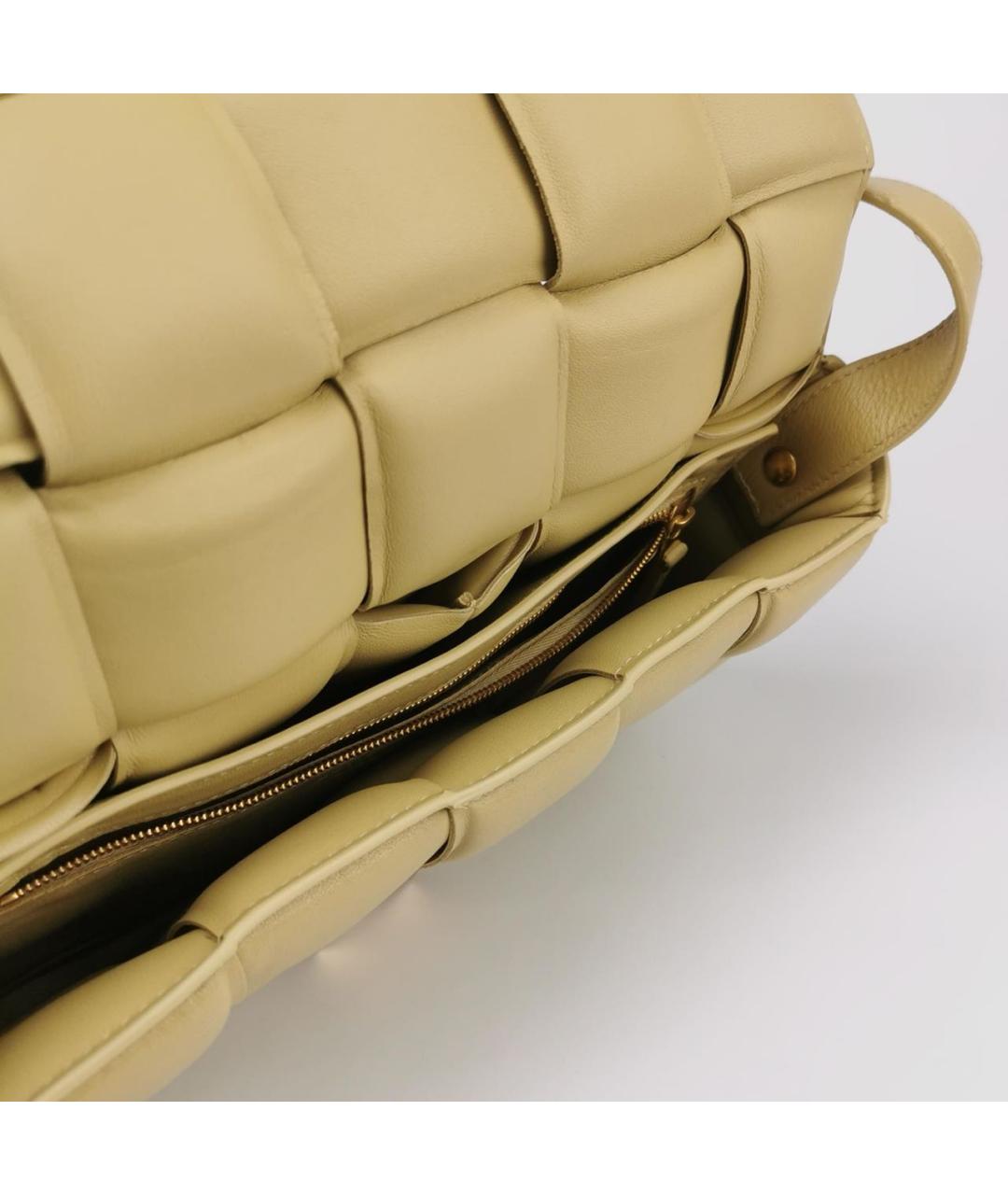 BOTTEGA VENETA Желтая кожаная сумка через плечо, фото 4