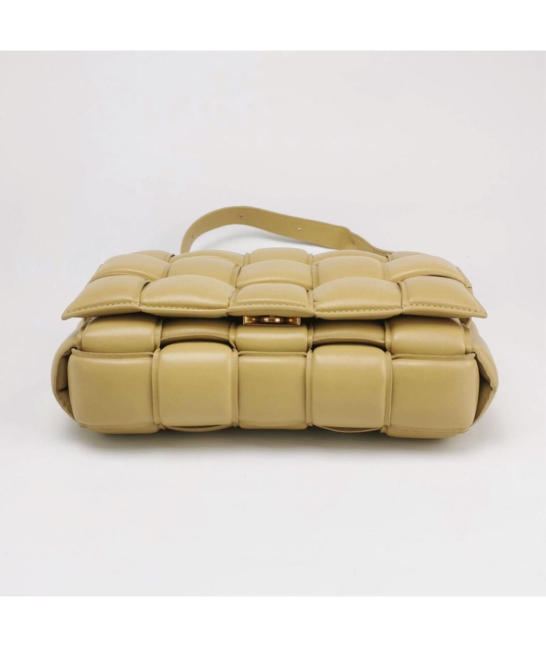 BOTTEGA VENETA Желтая кожаная сумка через плечо, фото 3