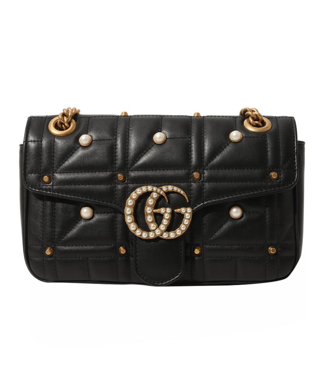 GUCCI Черная кожаная сумка через плечо, фото 1