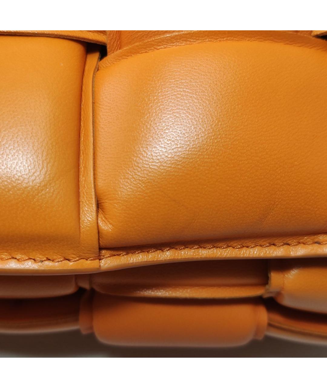 BOTTEGA VENETA Оранжевая кожаная сумка через плечо, фото 5