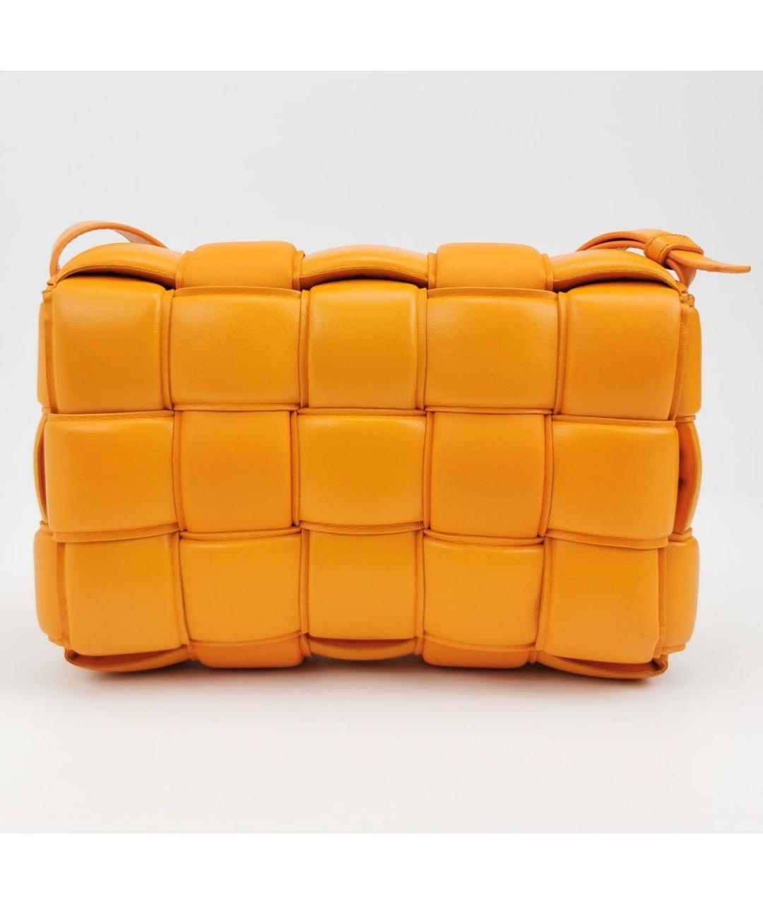 BOTTEGA VENETA Оранжевая кожаная сумка через плечо, фото 2