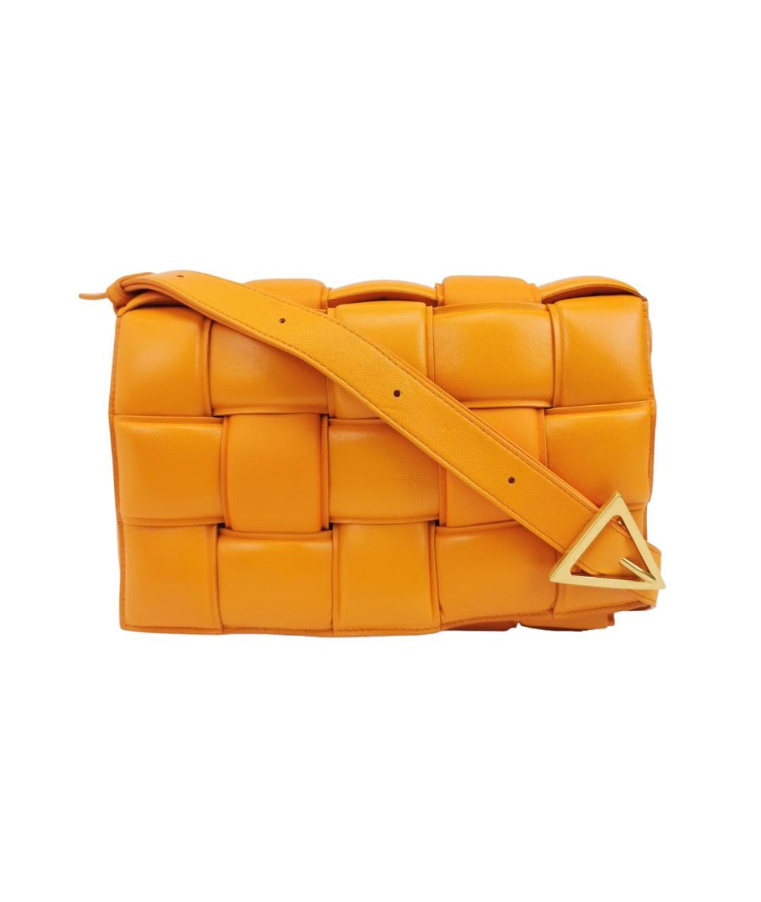 BOTTEGA VENETA Оранжевая кожаная сумка через плечо, фото 1