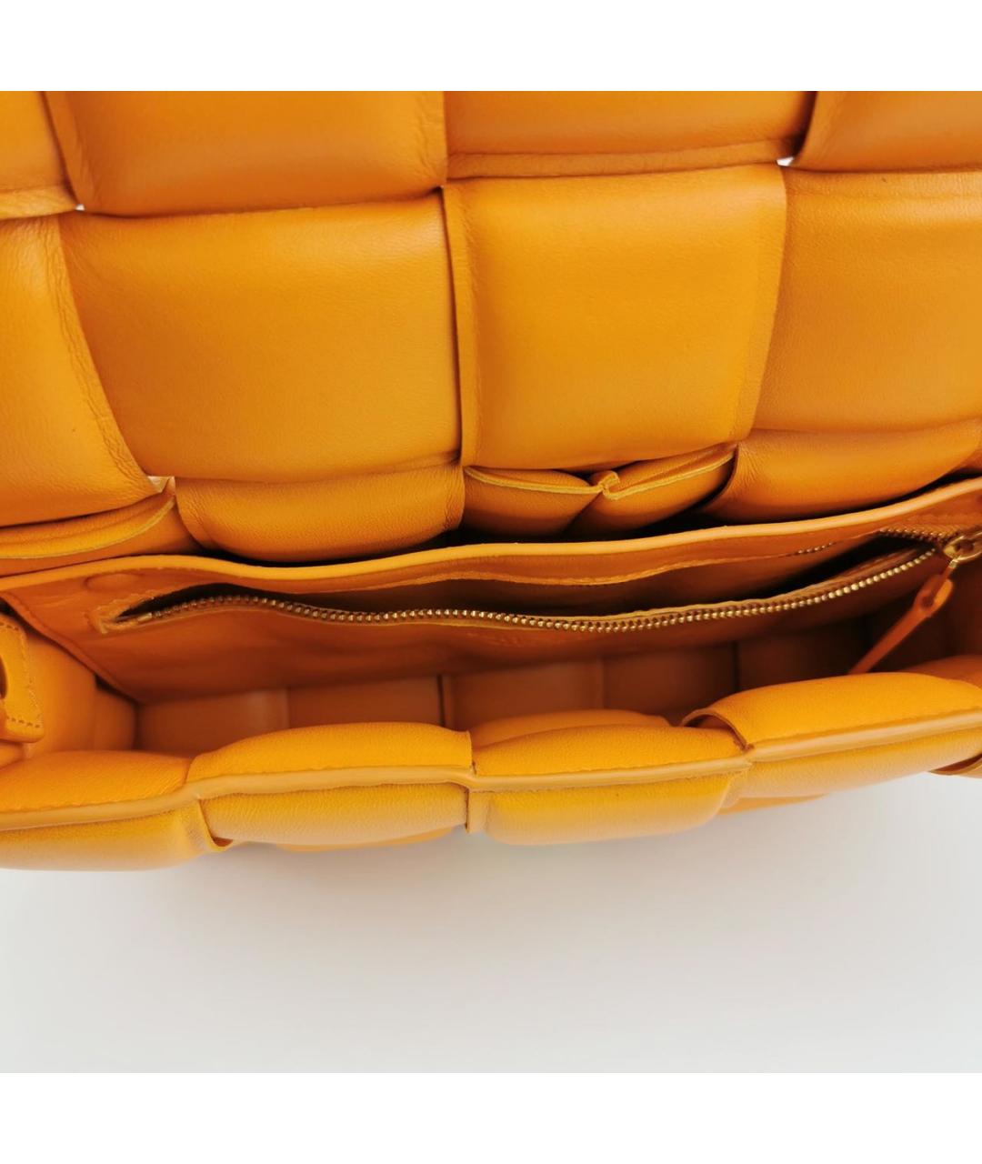BOTTEGA VENETA Оранжевая кожаная сумка через плечо, фото 3