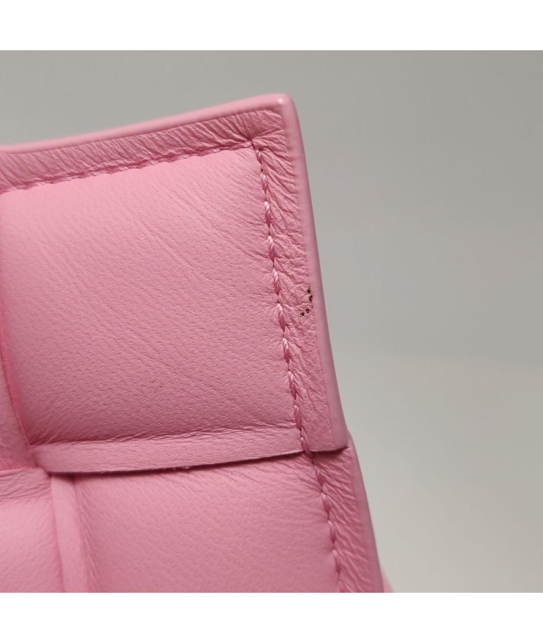 BOTTEGA VENETA Розовая кожаная сумка через плечо, фото 5