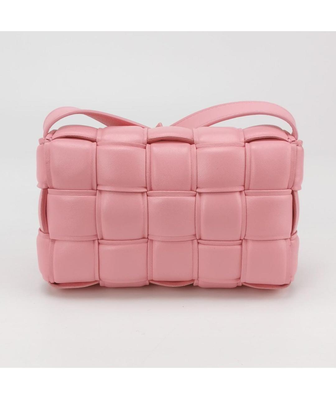 BOTTEGA VENETA Розовая кожаная сумка через плечо, фото 2
