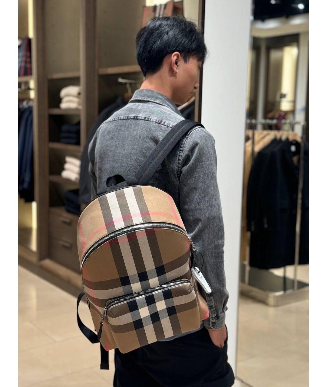 BURBERRY Коричневый кожаный рюкзак, фото 6