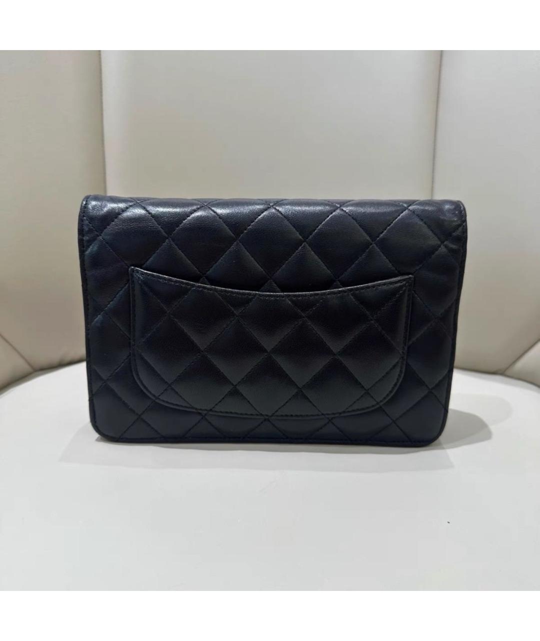 CHANEL Черная кожаная сумка через плечо, фото 4