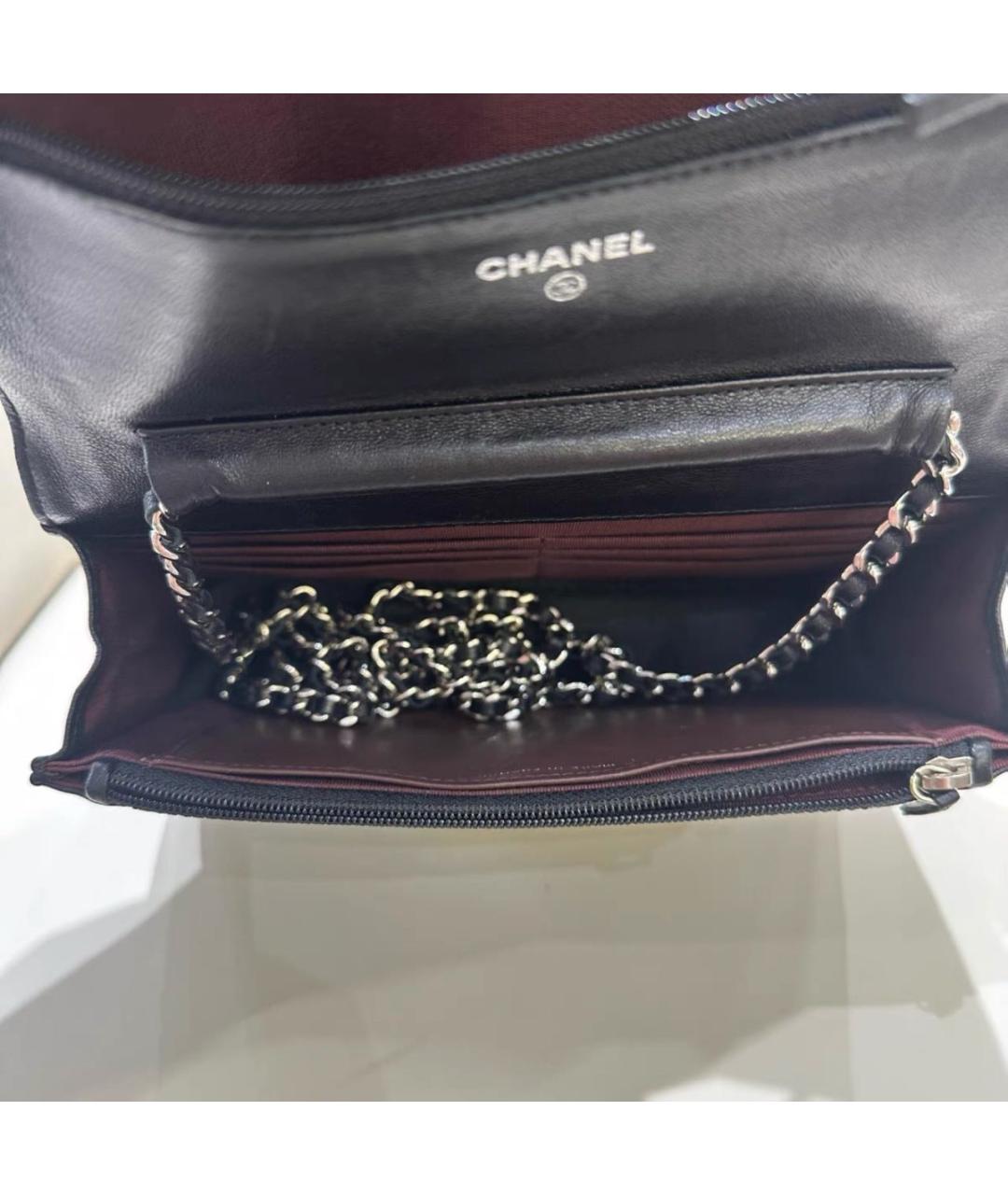CHANEL Черная кожаная сумка через плечо, фото 6