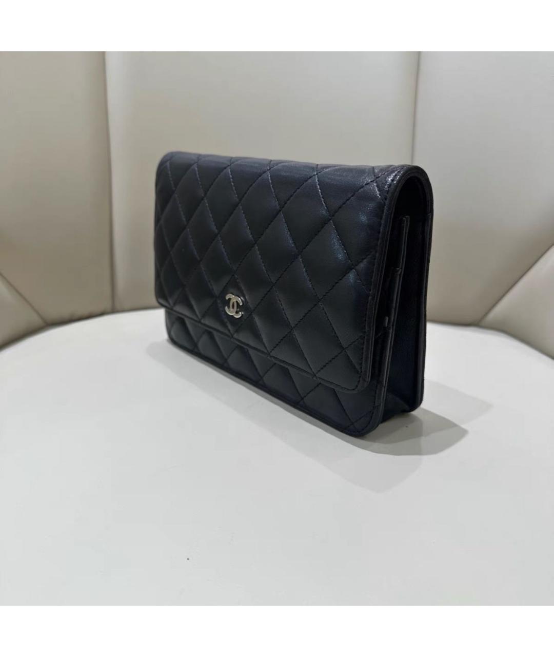 CHANEL Черная кожаная сумка через плечо, фото 3
