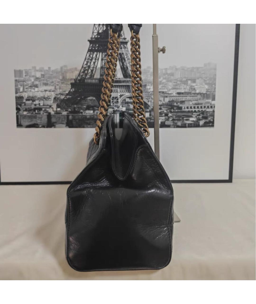 CHANEL Черная кожаная сумка тоут, фото 4