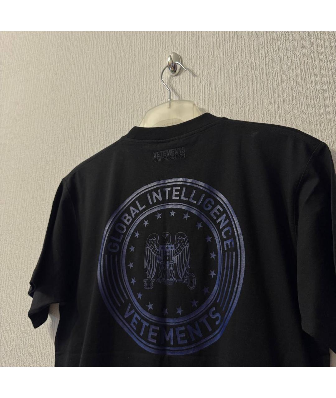 VETEMENTS Черная футболка, фото 4