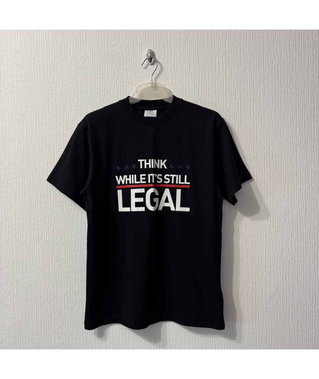 VETEMENTS Черная футболка, фото 6