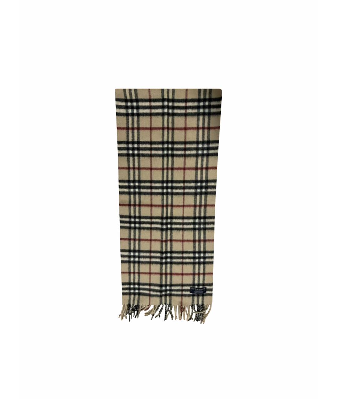 BURBERRY Бежевый кашемировый шарф, фото 1
