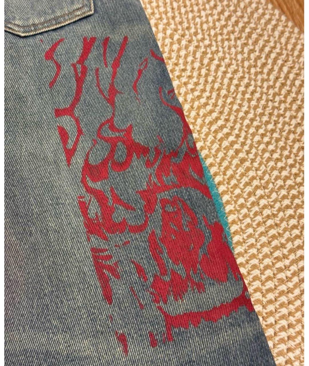 HERON PRESTON Темно-синие хлопковые прямые джинсы, фото 5