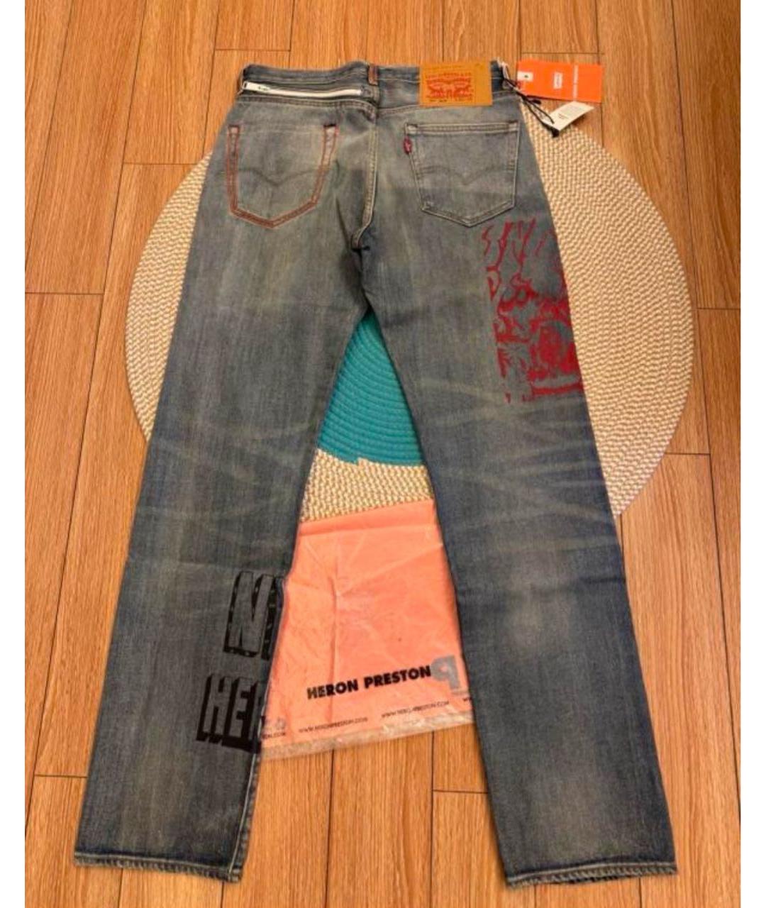 HERON PRESTON Темно-синие хлопковые прямые джинсы, фото 2