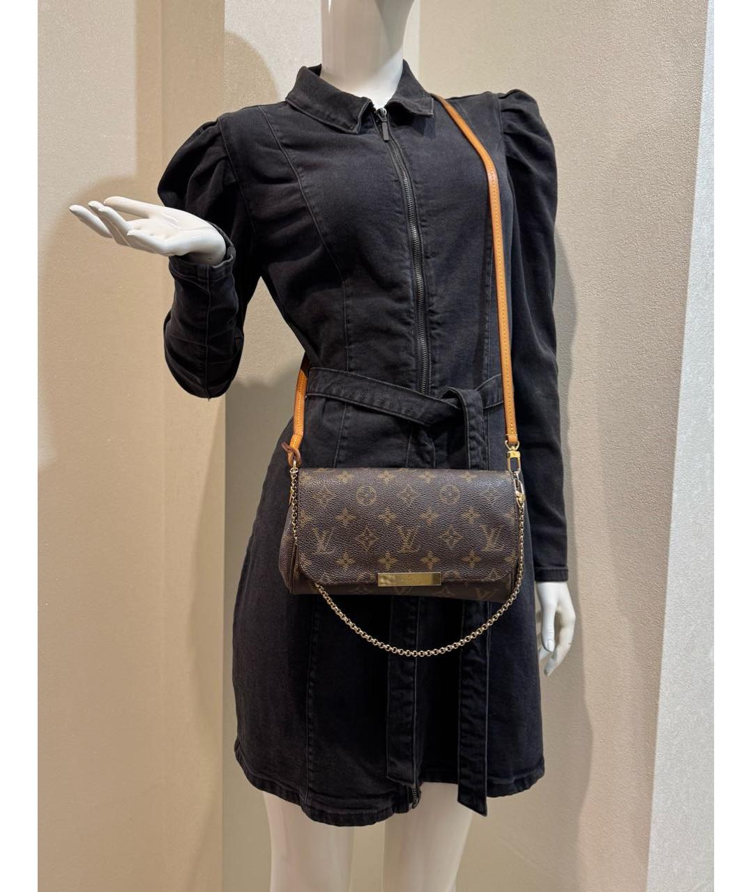 LOUIS VUITTON Коричневая сумка через плечо, фото 4
