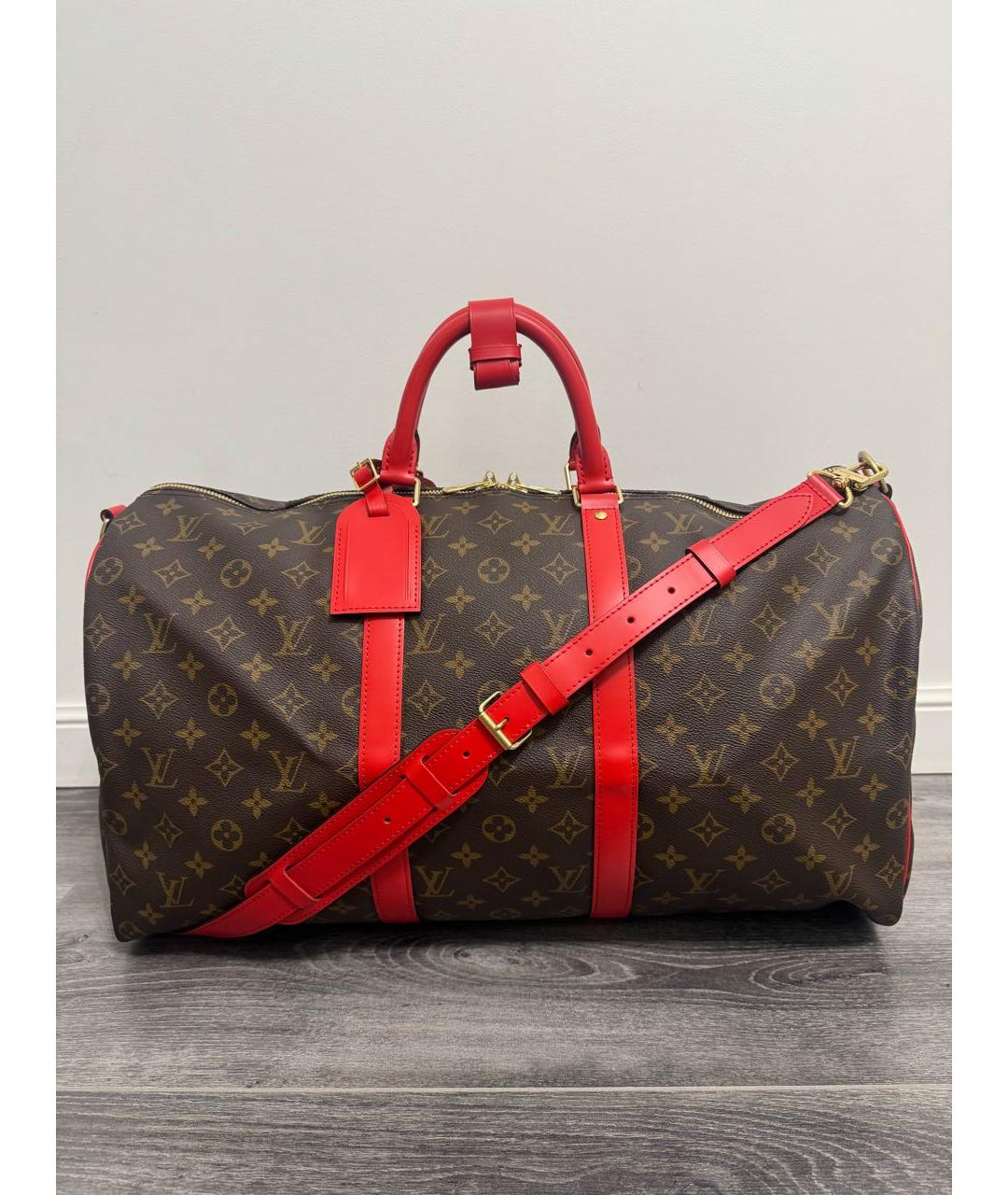 LOUIS VUITTON Коричневая дорожная/спортивная сумка, фото 9