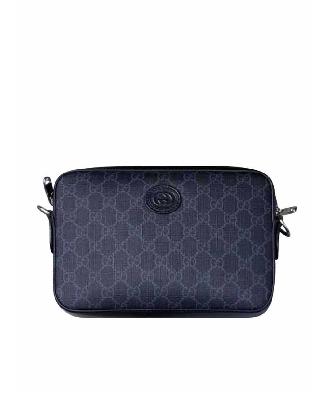 GUCCI Черная сумка на плечо из искусственной кожи, фото 1