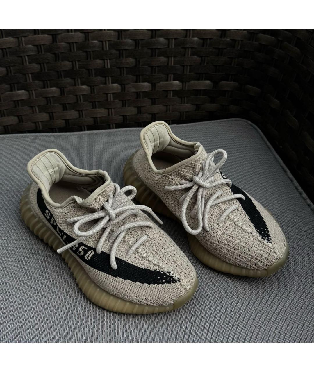 ADIDAS YEEZY Серые текстильные кроссовки, фото 2