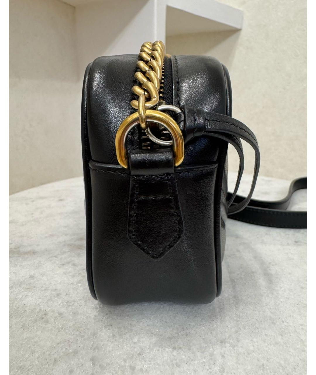GUCCI Черная кожаная сумка через плечо, фото 8