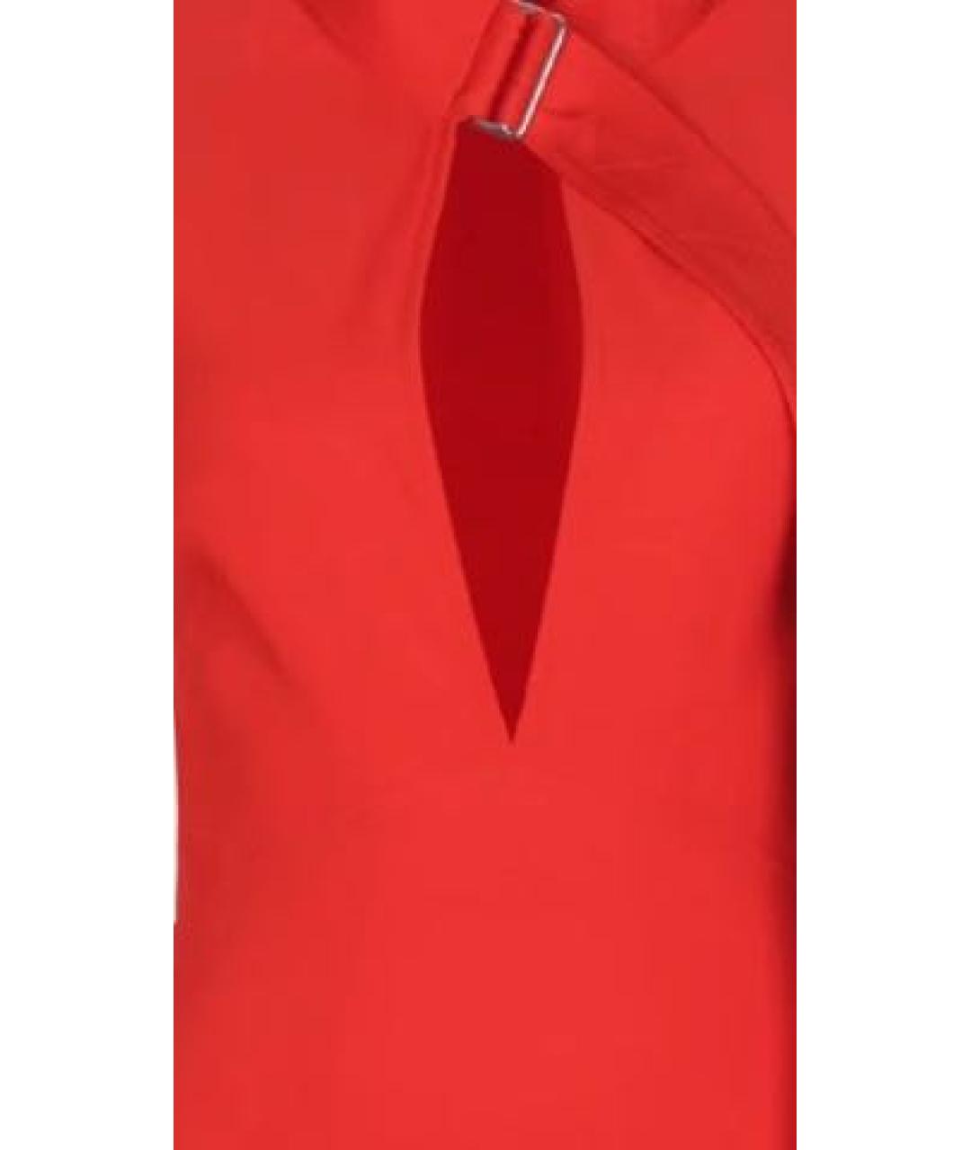 VICTORIA BECKHAM Красное вискозное повседневное платье, фото 7