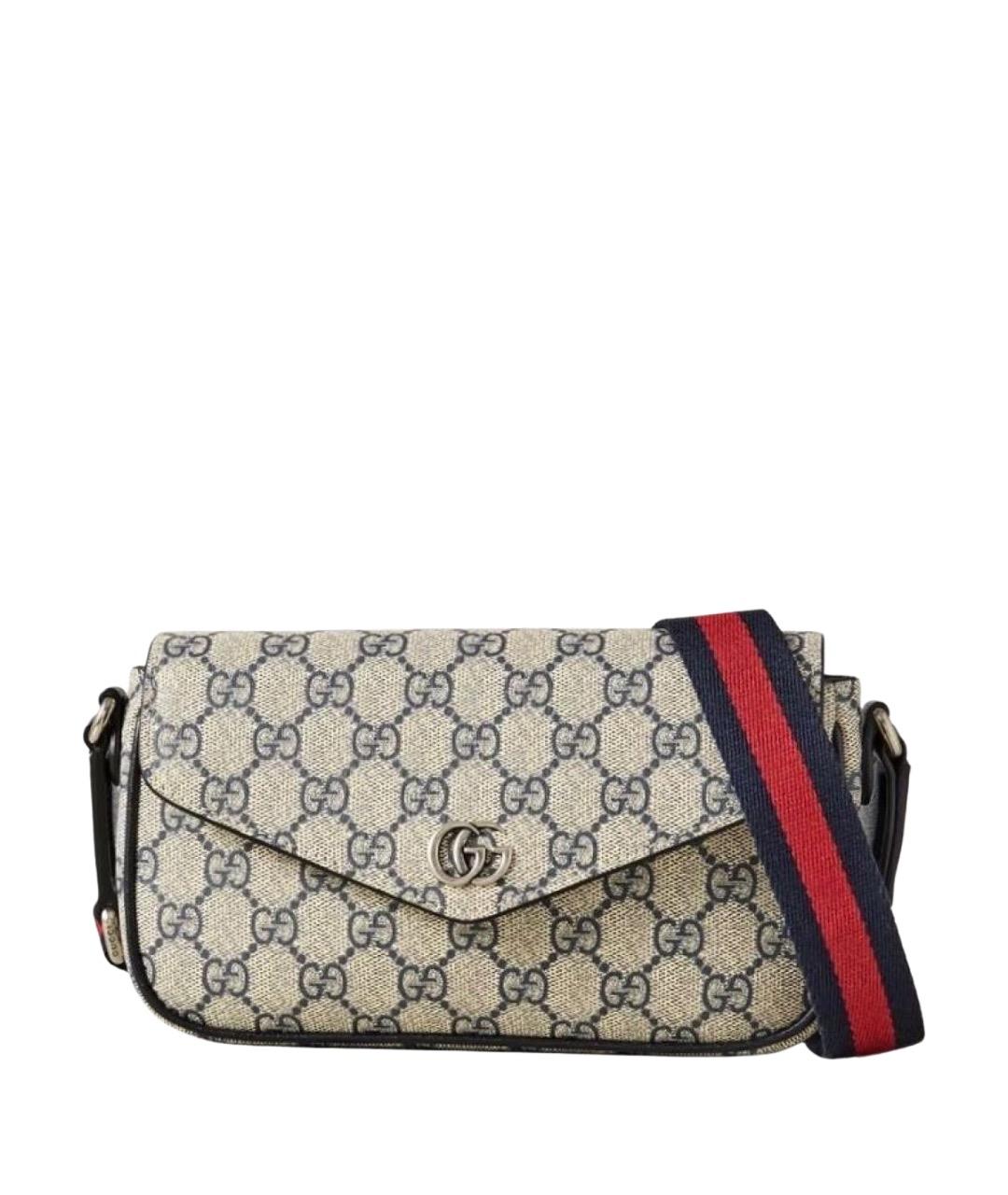 GUCCI Бежевая кожаная сумка через плечо, фото 1