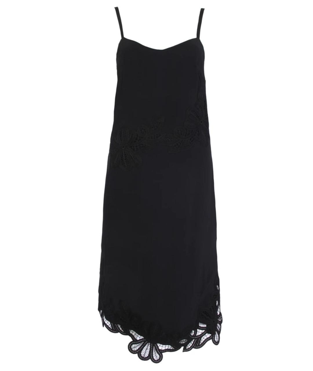 VICTORIA BECKHAM Черное шелковое вечернее платье, фото 1