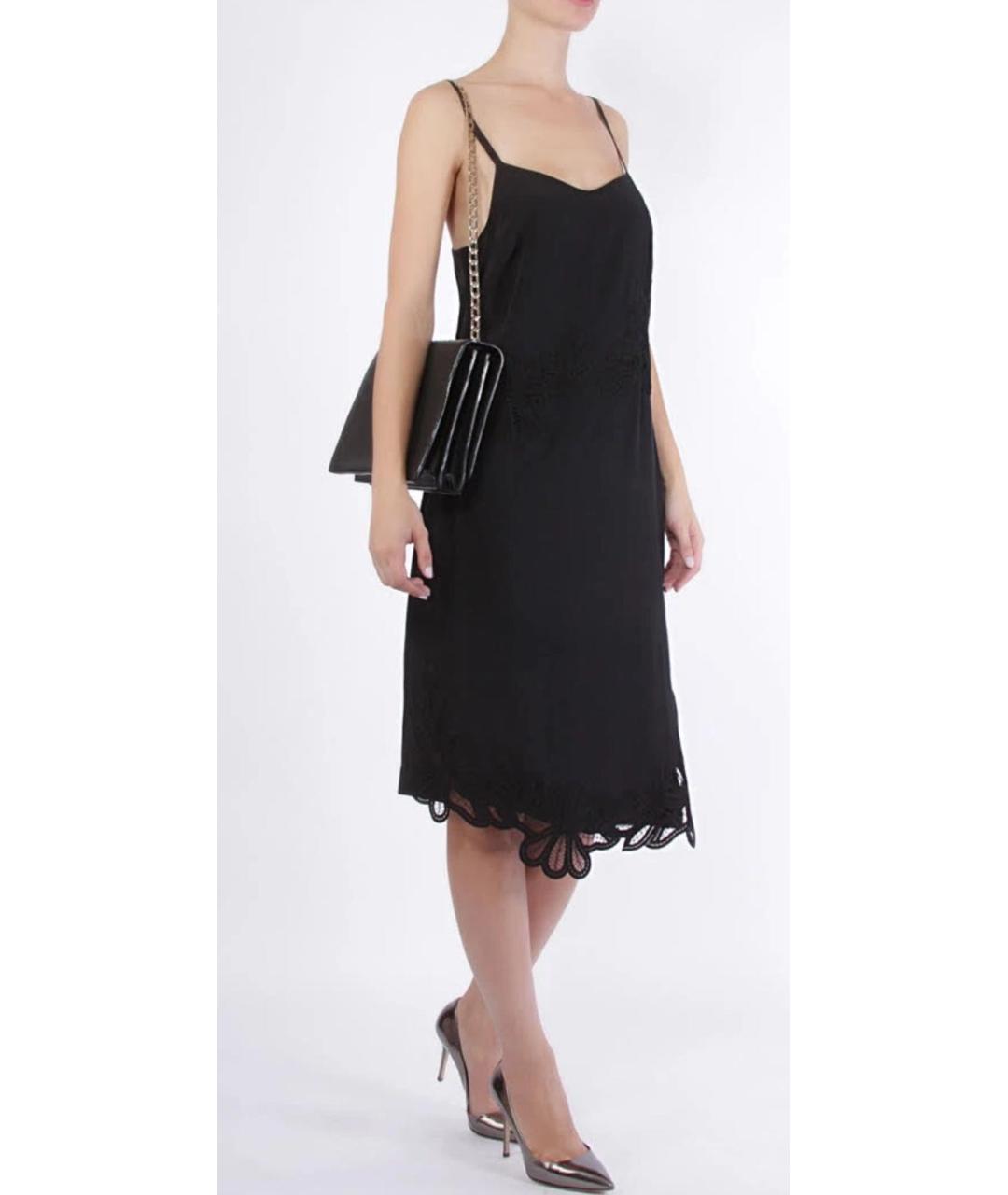 VICTORIA BECKHAM Черное шелковое вечернее платье, фото 5