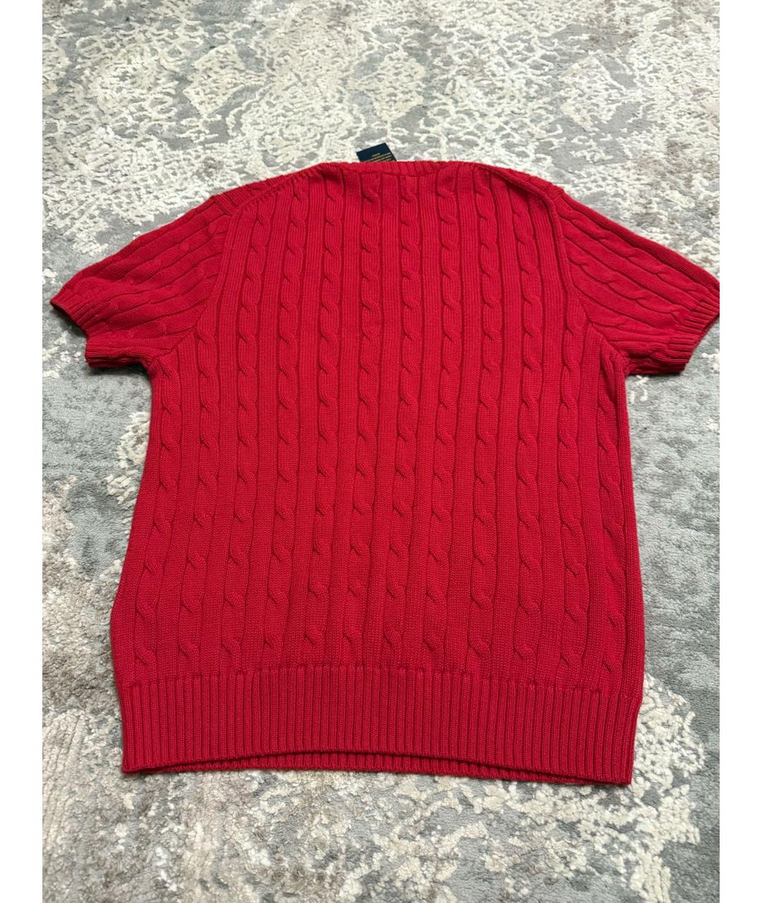 RALPH LAUREN Красный хлопковый джемпер / свитер, фото 2