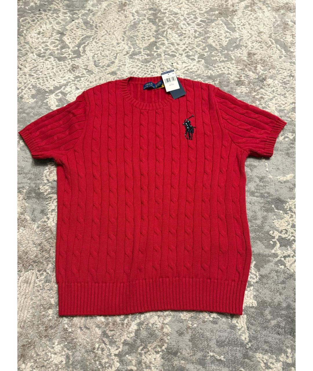 RALPH LAUREN Красный хлопковый джемпер / свитер, фото 5