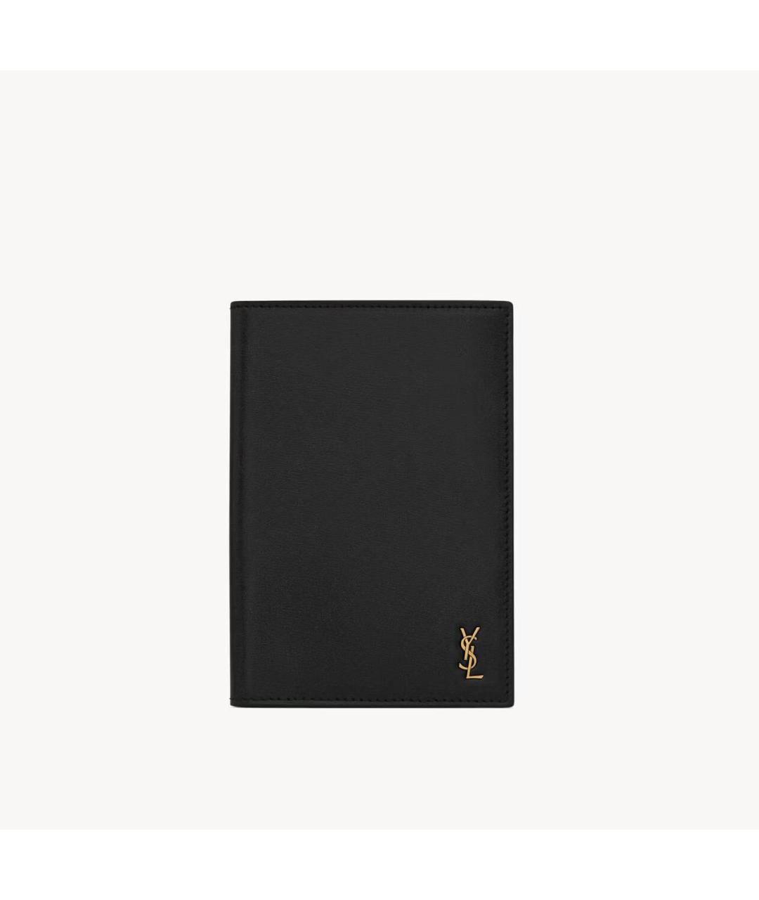 SAINT LAURENT Черная кожаная визитница, фото 5