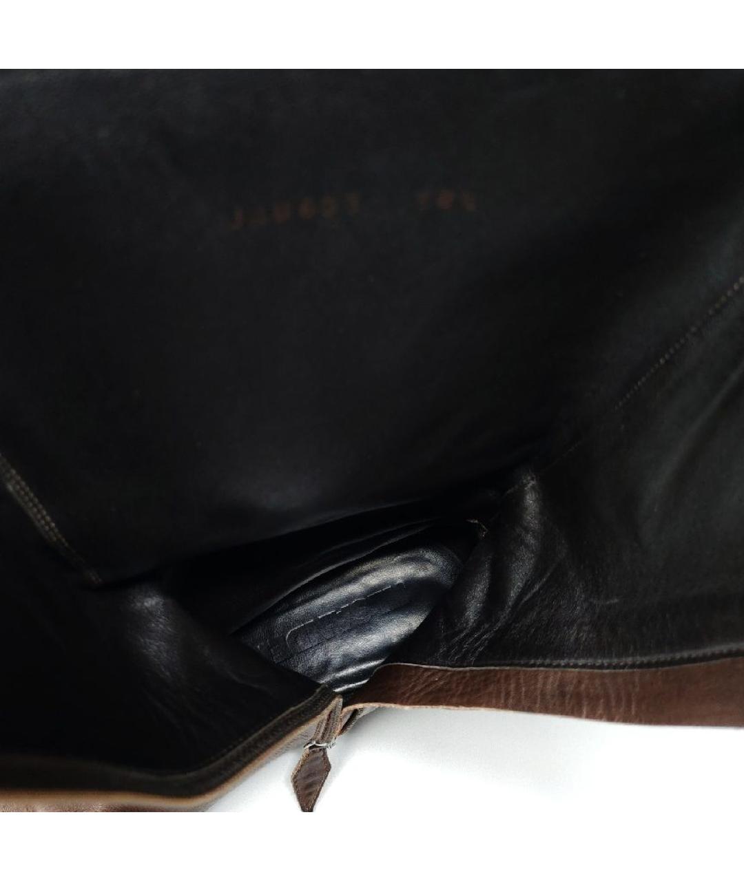 JIL SANDER Коричневые кожаные сапоги, фото 5