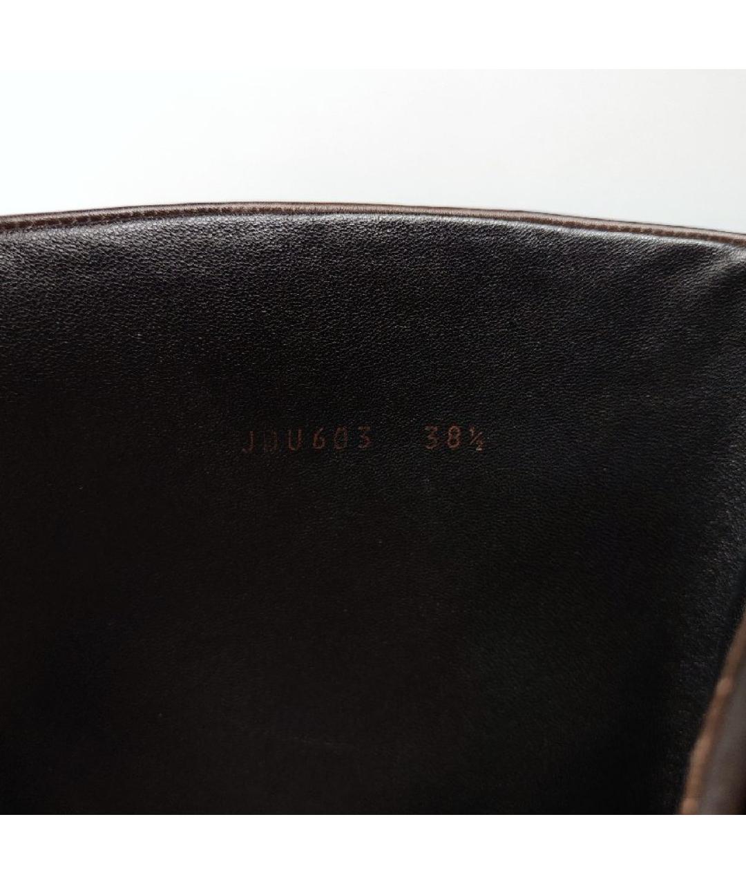 JIL SANDER Коричневые кожаные сапоги, фото 7
