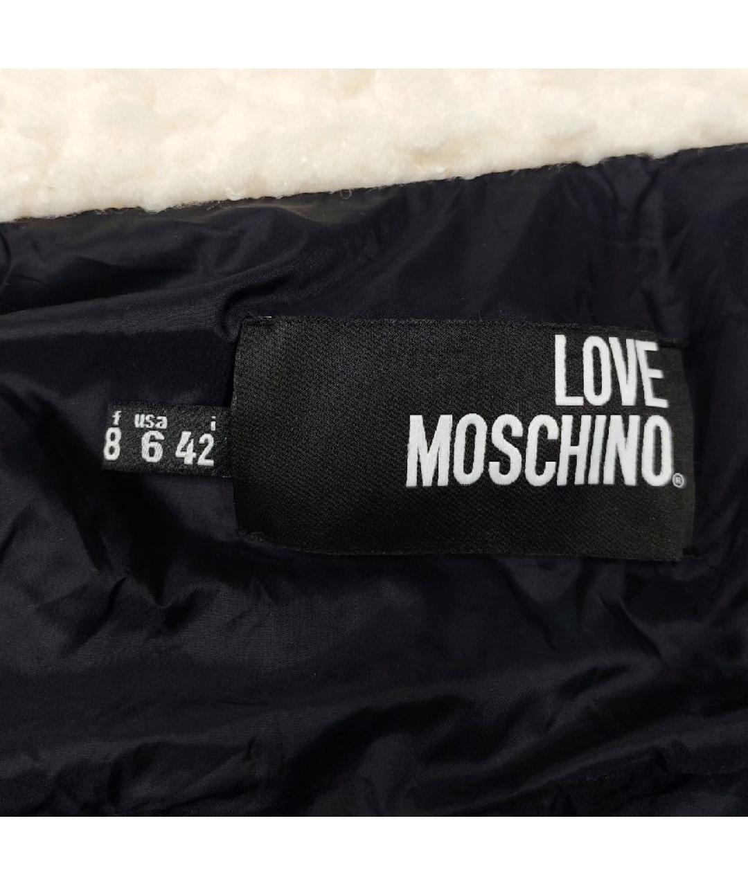 LOVE MOSCHINO Черная полиэстеровая куртка, фото 7