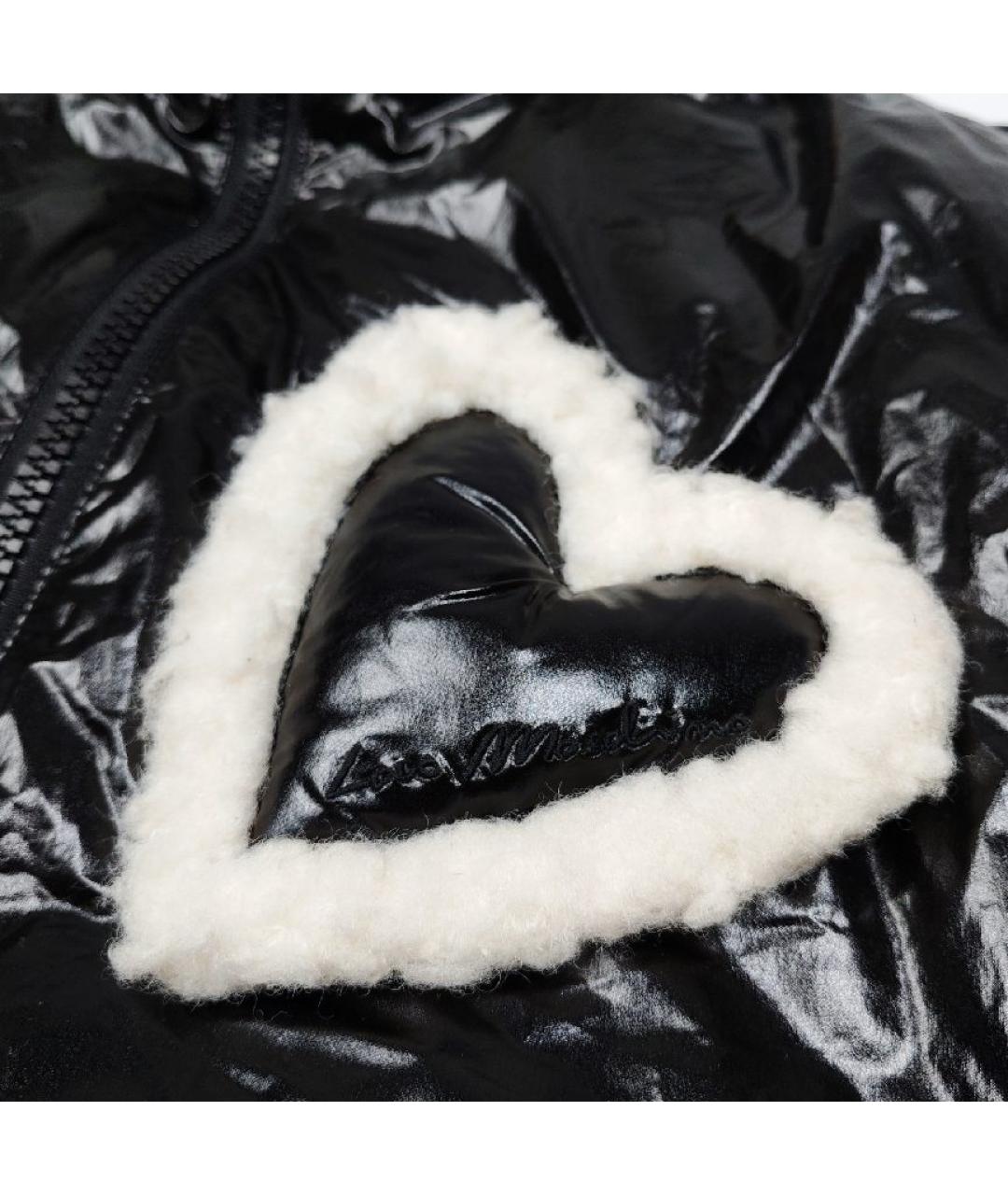 LOVE MOSCHINO Черная полиэстеровая куртка, фото 6