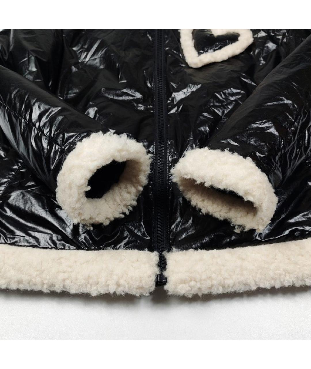 LOVE MOSCHINO Черная полиэстеровая куртка, фото 4