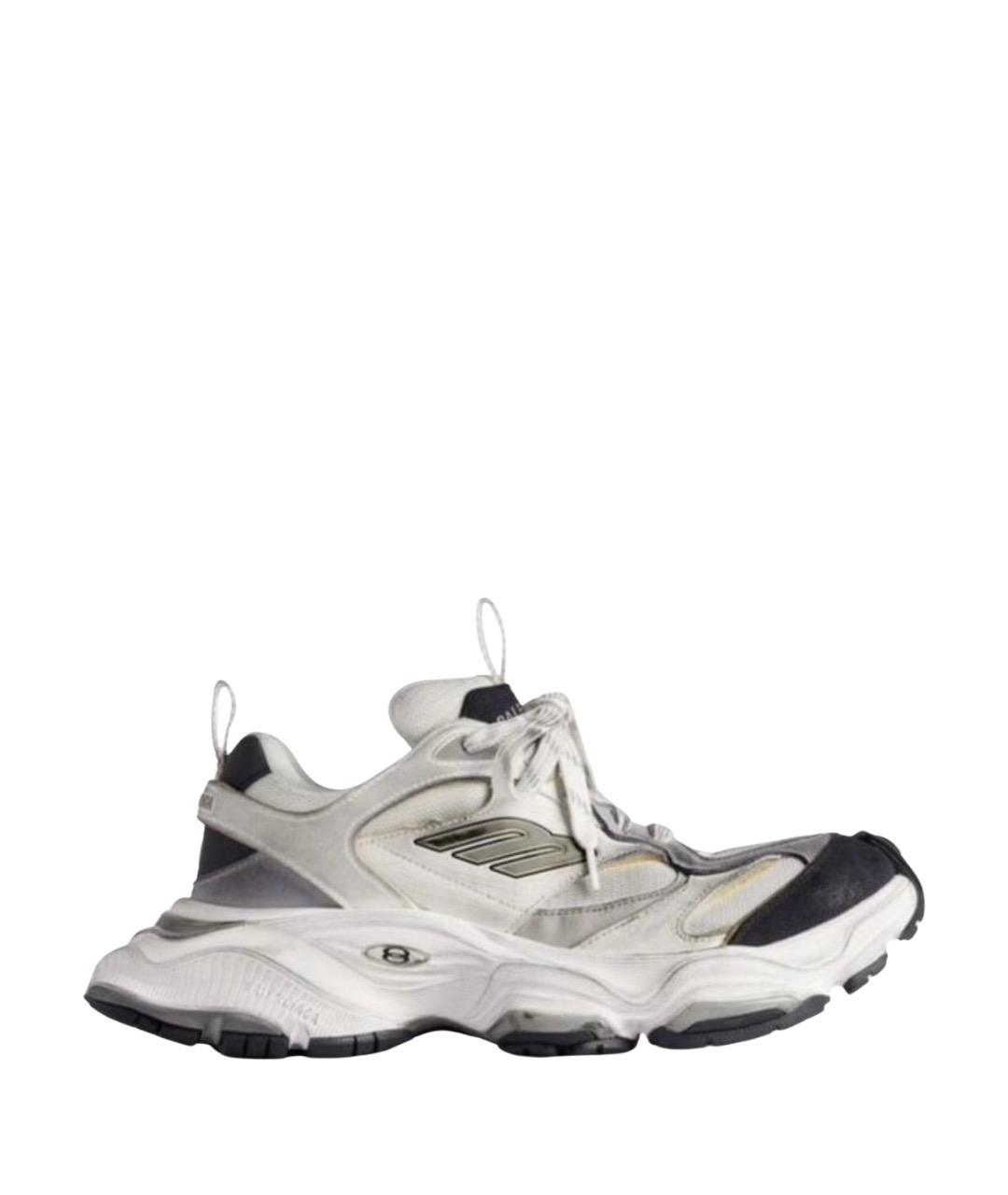 BALENCIAGA Серые кожаные кроссовки, фото 1