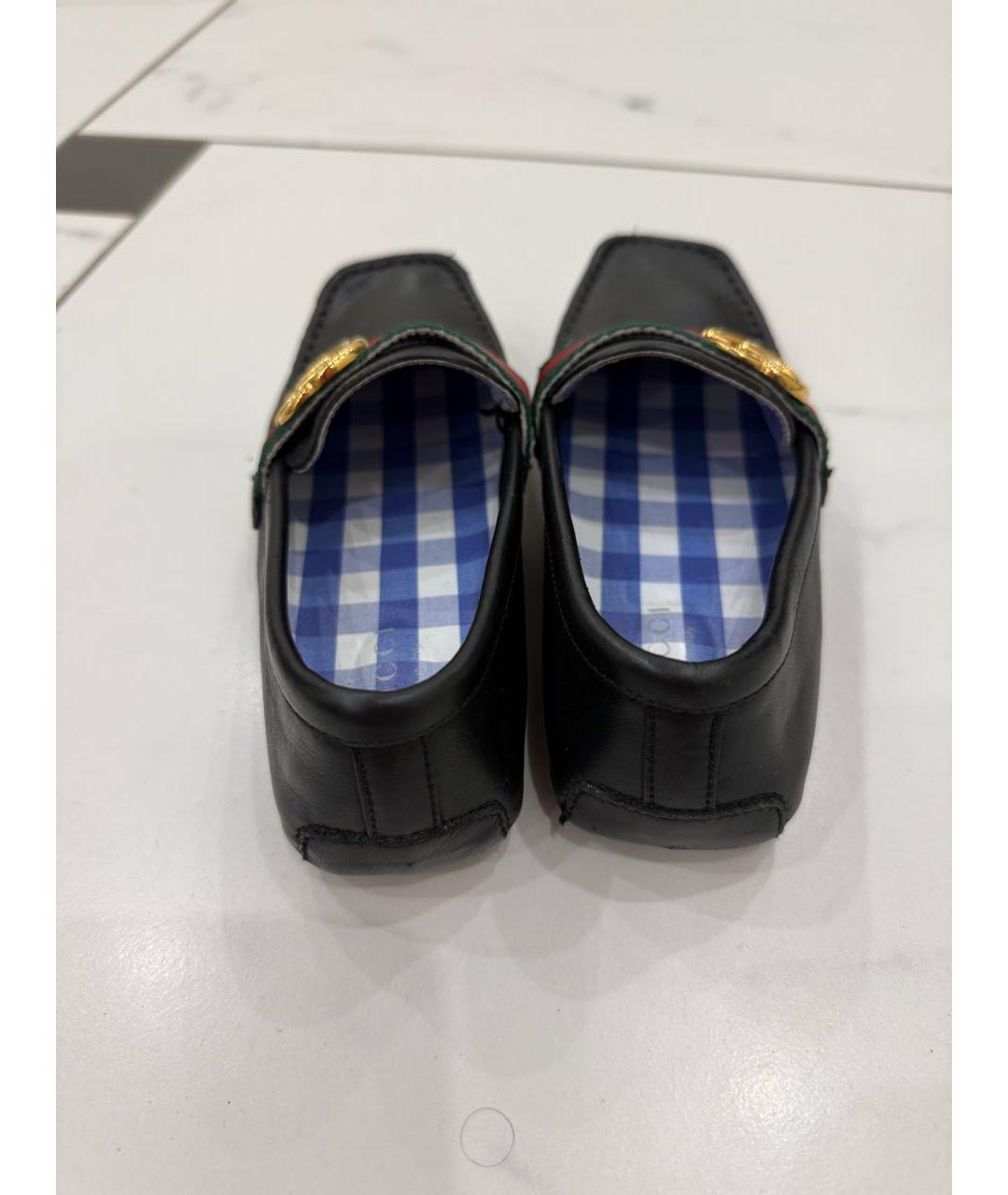 GUCCI Черные кожаные лоферы/мокасины, фото 4