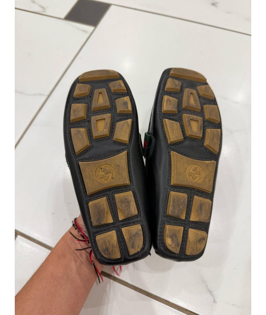 GUCCI Черные кожаные лоферы/мокасины, фото 5