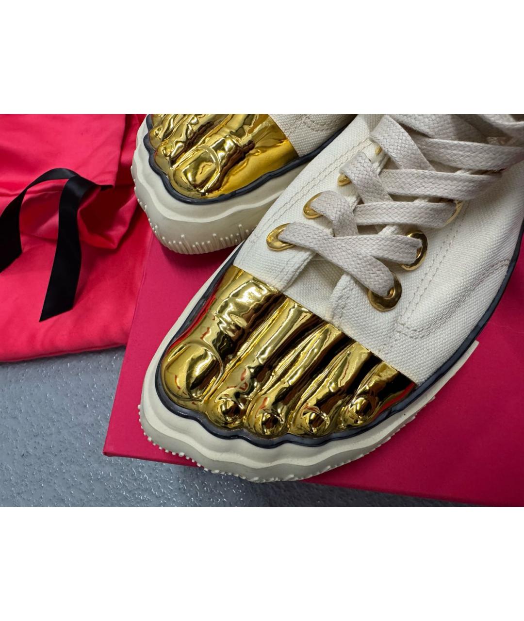 SCHIAPARELLI Бежевые текстильные кеды, фото 4