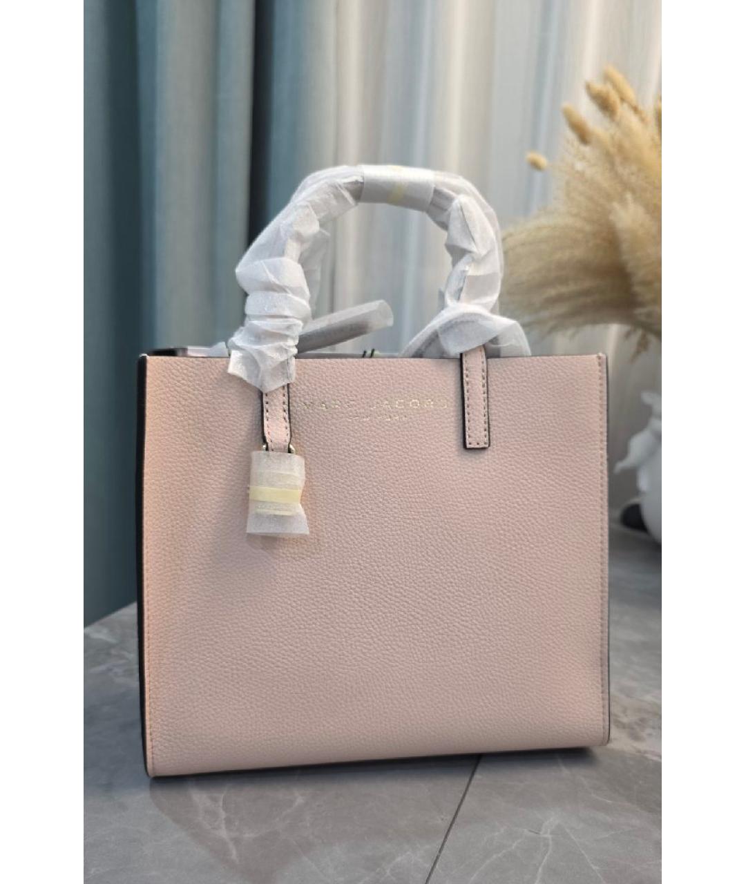 MARC JACOBS Розовая кожаная сумка с короткими ручками, фото 5