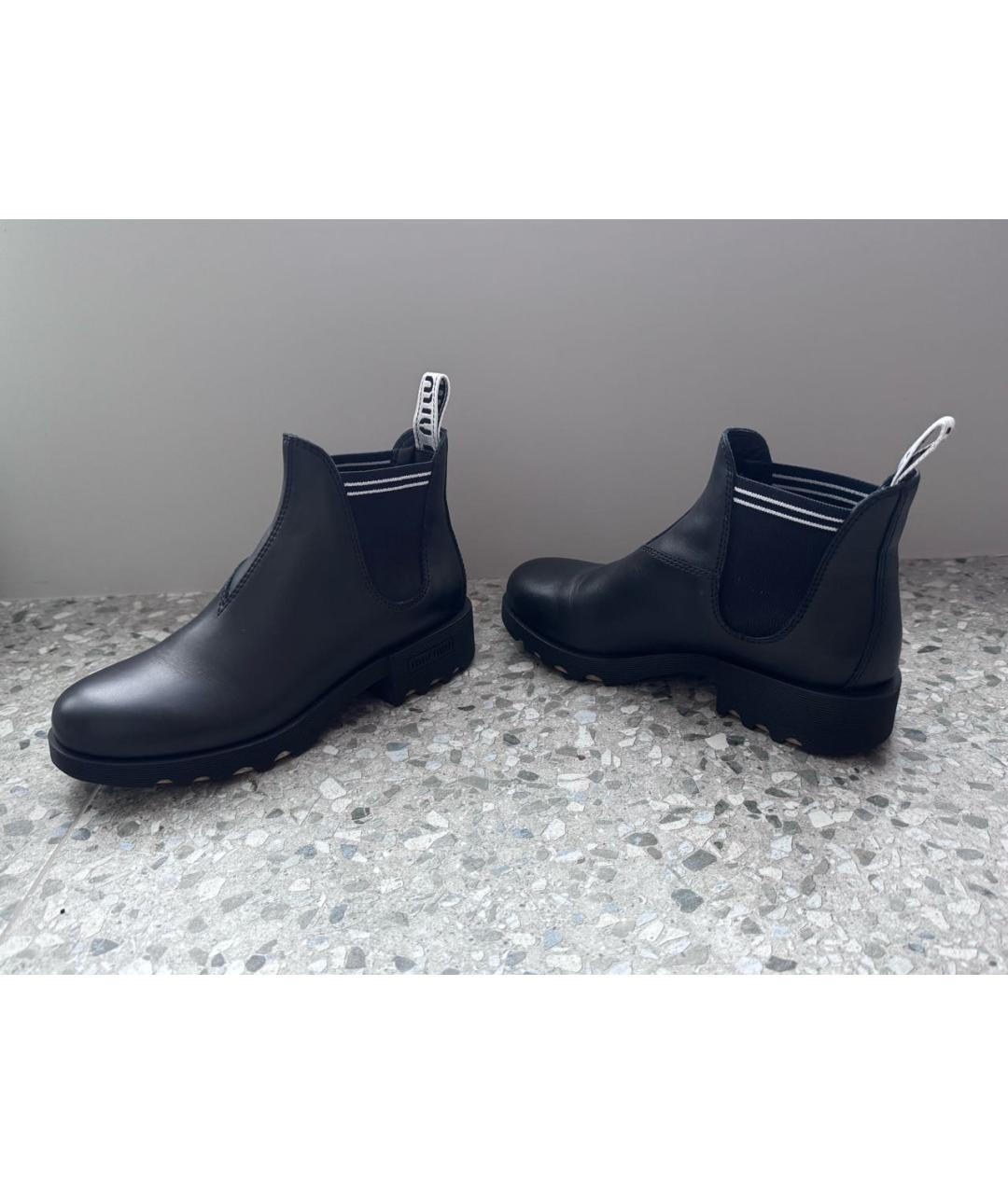 MIU MIU Черные кожаные ботинки, фото 6