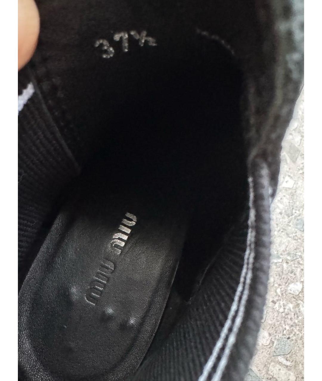 MIU MIU Черные кожаные ботинки, фото 8