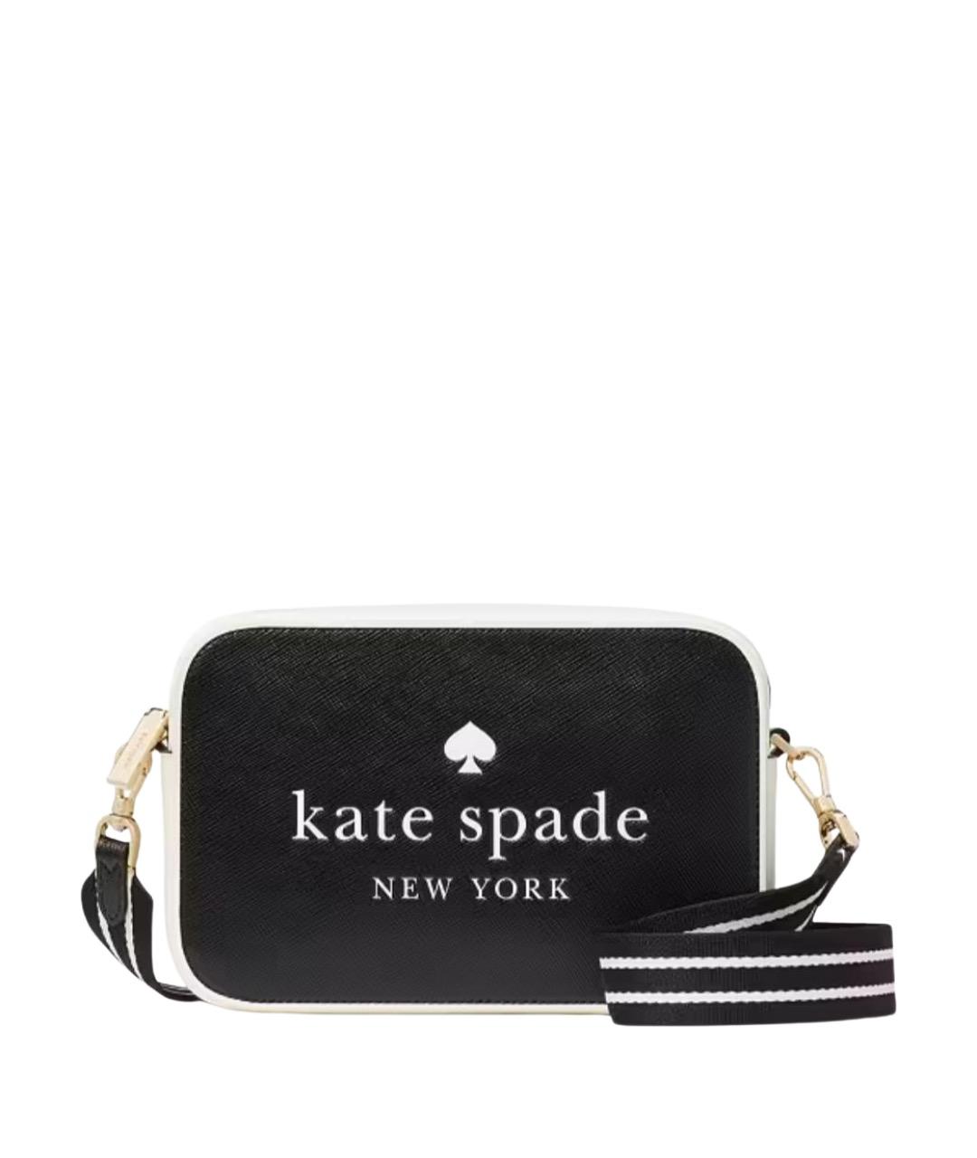 KATE SPADE Черная кожаная сумка через плечо, фото 1