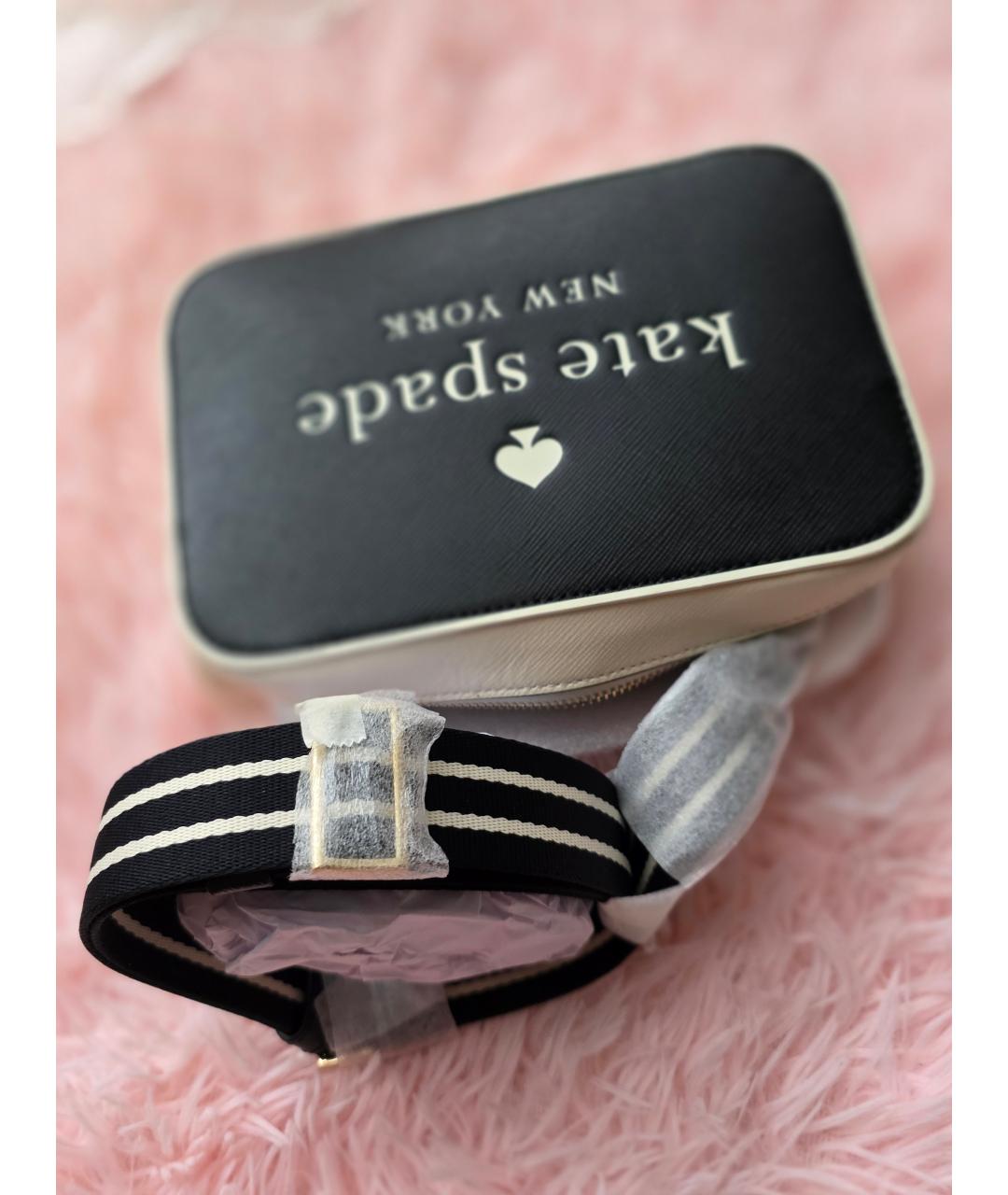 KATE SPADE Черная кожаная сумка через плечо, фото 7