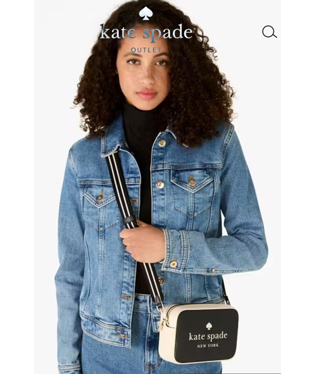 KATE SPADE Черная кожаная сумка через плечо, фото 4