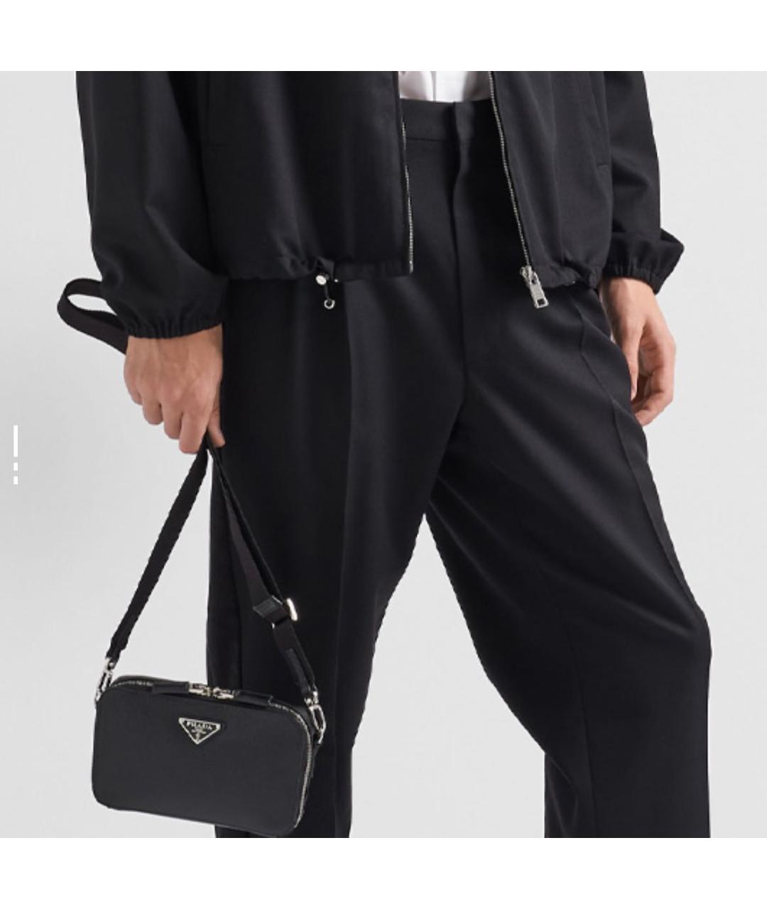 PRADA Черная тканевая сумка на плечо, фото 6
